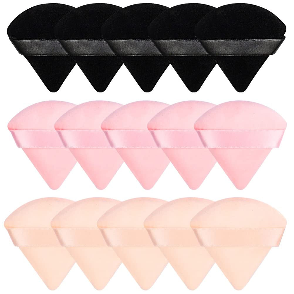 15 Pieces Soft Face Triangle Powder Puff