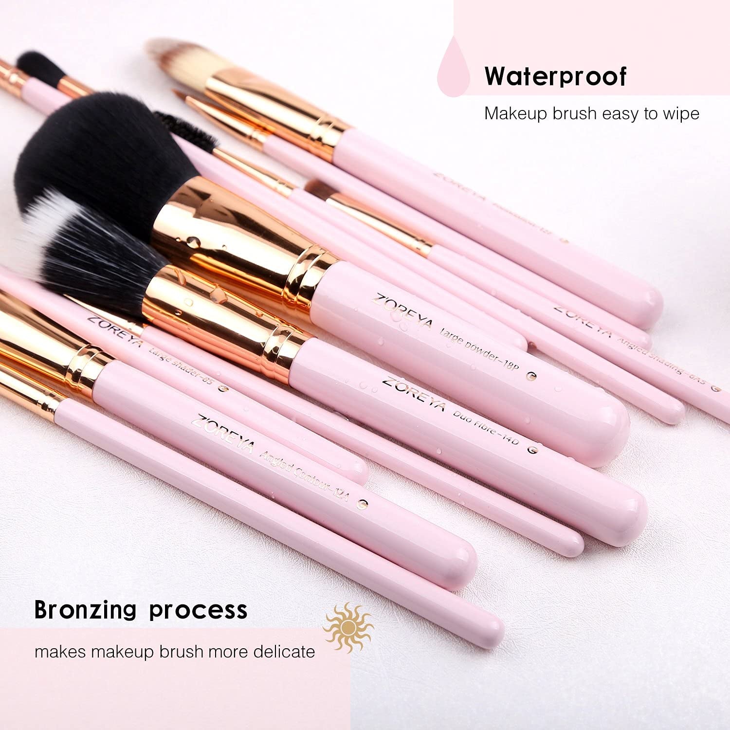 Pink Makeup Brush Set