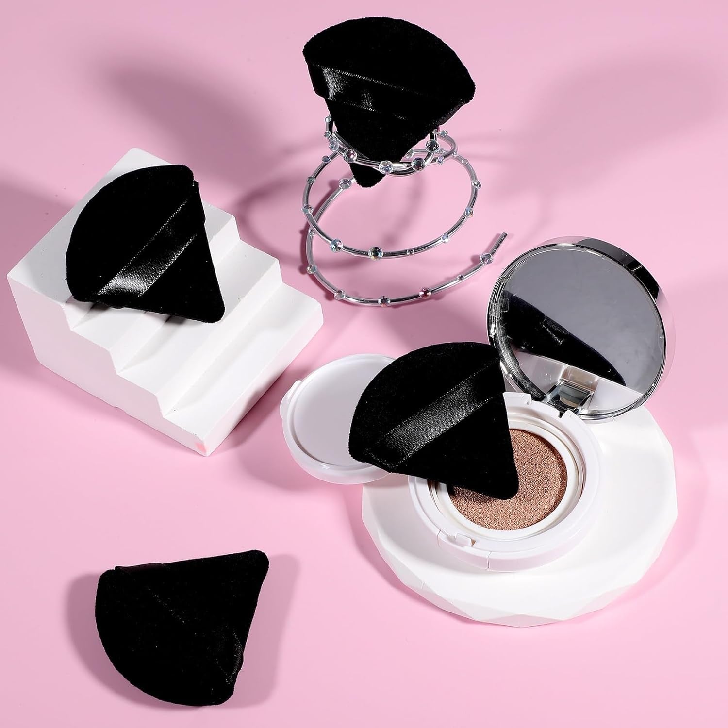 6 Pcs Soft Face Triangle Powder Puff