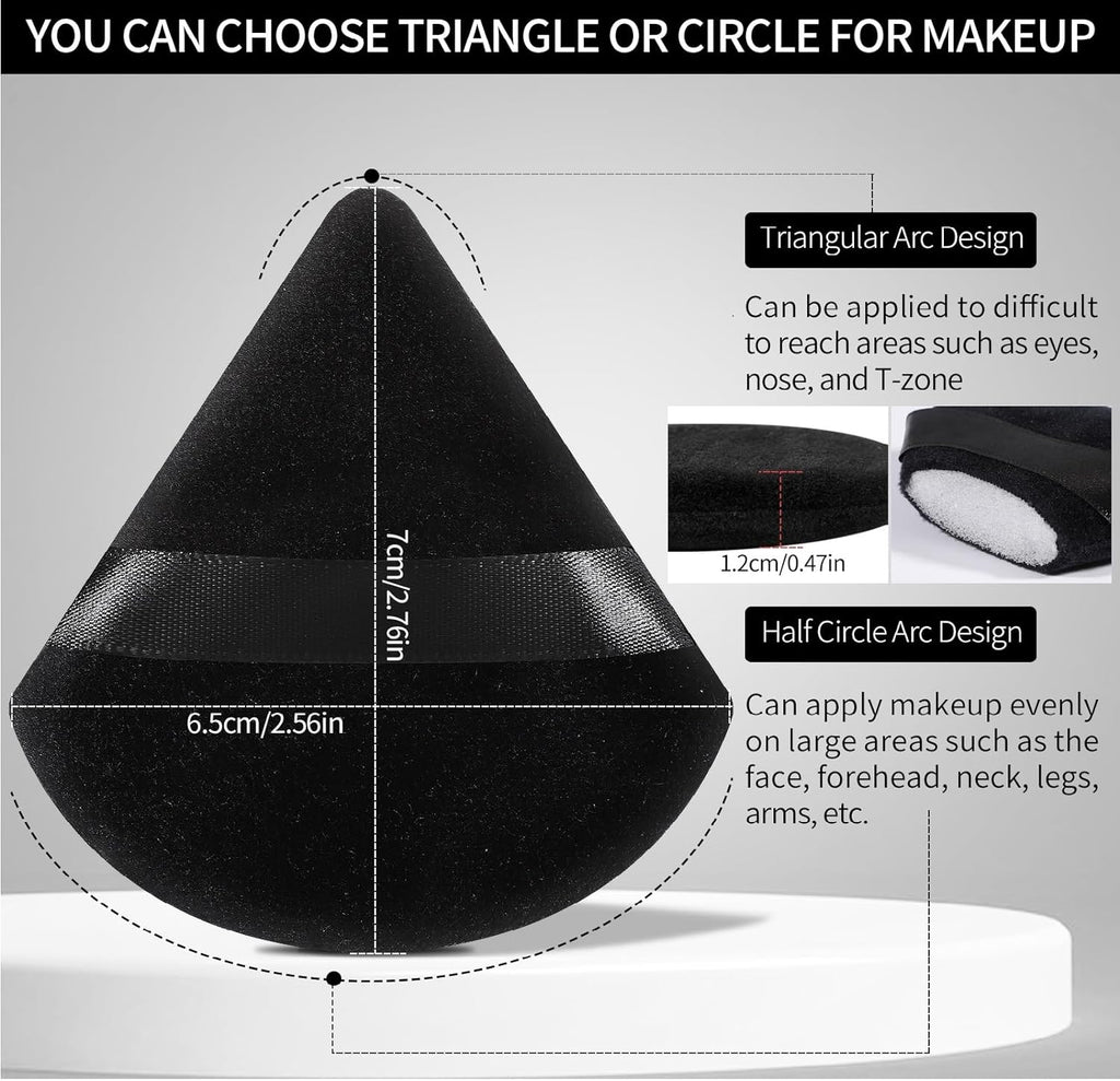 6 Pcs Soft Face Triangle Powder Puff